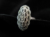 Marcasite Accent Sterling Silver Ring