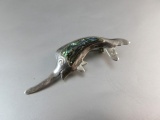 Vintage Mexico Sterling Silver Fish Pin