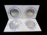 Lot of 2 1963 and 2 1964 Silver Half Dollars from First National Bank