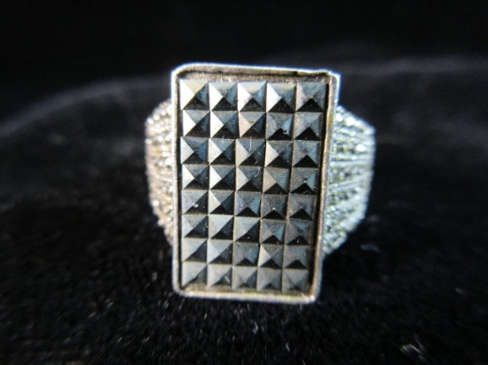 Marcasite Accent Sterling Silver Ring