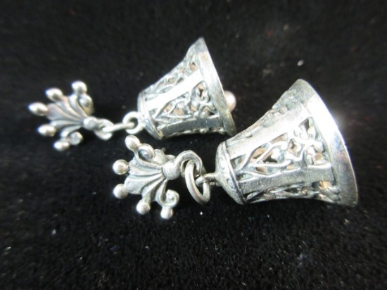 Sterling Silver Bell Style Earrings