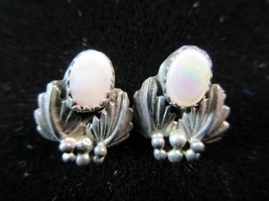 RB Signed Sterling Silver Earrings