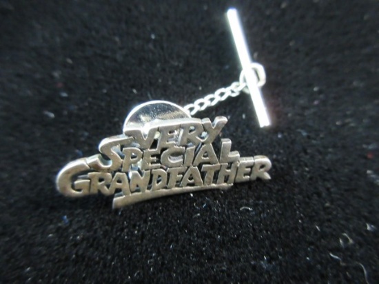 Very Special Grandfather Sterling Silver Tie Pin