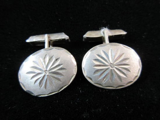 Vintage Sterling Silver Cuff Links