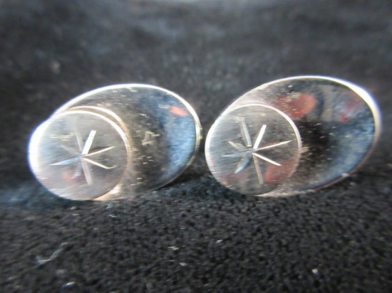 Hickok Vintage Sterling Silver Cuff Links