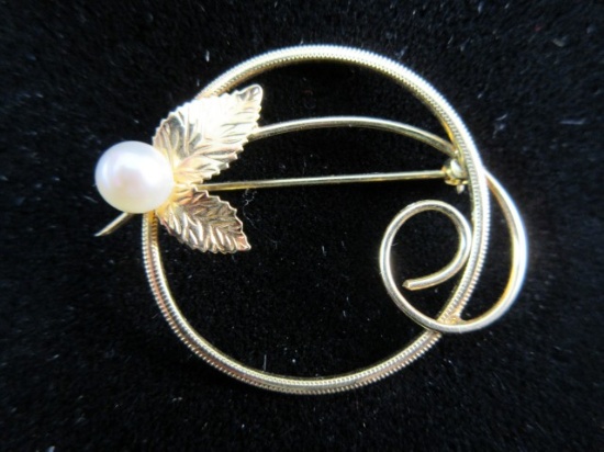 Gold Filled CARLA Pearl Accent Pin