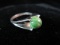 Green Stone Sterling Silver Ring