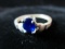 Blue Center Stone Sterling Silver Themed Ring