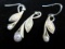 Genuine Pearl Accent Sterling Silver Pendant and Earrings
