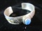 MKM Signed Sterling Silver Native American Cuff Bracelet