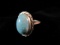 Large Turquoise Stone Sterling Silver Vintage Ring