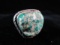 Old Pawn Native American Large Turquoise Stone Sterling Silver Ring