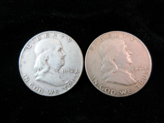 52S 62 Silver Half Dollars