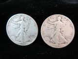 43S 45D Silver Half Dollars