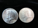 1964 Silver Kennedy Half Dollars One Seems BU