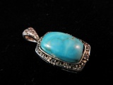 TUrquoise Stone Sterling Silver Pendant