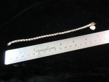 Gold over .925 Silver Tennis Style Bracelet