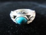 Turquoise Stone Sterling Silver Ring Avon