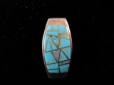Opal and Turquoise Stone Sterling Silver Pendant