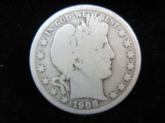 1908 D Silver Half Dollar