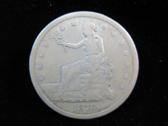 1876 S Silver Trade Dollar: 100.00 opening bid