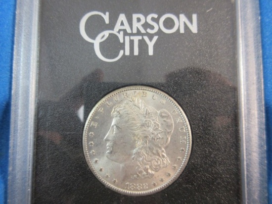 Uncirculated 1882 Carson City Silver Dollar. 190.00 opening Bid