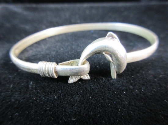 Sterling Silver Dolphin Themed Bracelet