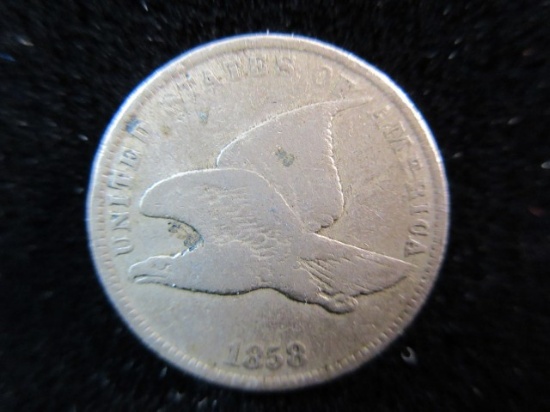 1858 Flying Eagle One Cent Coin