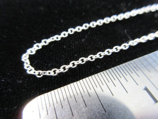 18” Inch Link Style Sterling Silver Necklace