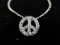 Sterling Silver Peace Pendant and 18” Sterling Necklace