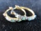 Genuine Emerald Gemstone Sterling Silver Earrings