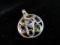 Multi Gemstone Sterling Silver Pendant