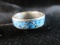 Crushed Turquoise Stone Sterling Silver Ring