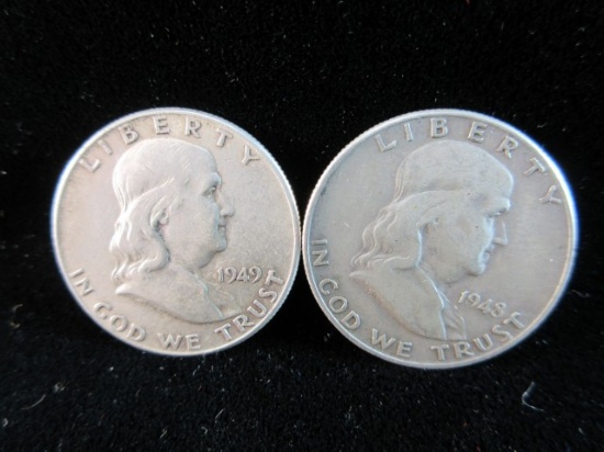 1948 & 1949 Silver Half Dollars