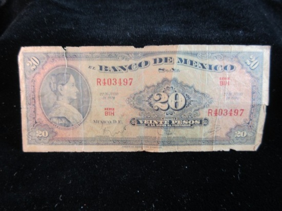 20 Veinte Pesos Bill