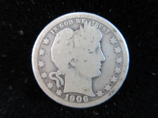 1906 Silver Quarter Dollar