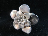 Vintage Sterling Silver Flower Themed Ring