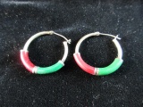 Vintage Sterling Silver Hoop Style Earrings