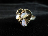 Opal Gemstone Sterling Silver Ring