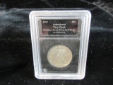 1918 Encased Silver Half Dollar