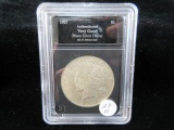 1927 D Encased Silver Dollar