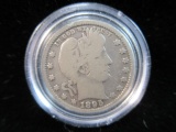 1895 Silver Quarter Dollar