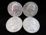 Lot of Four Silver Quarter Dollars 64-62