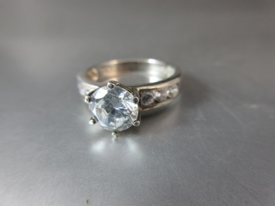 CZ Stone .925 Silver Cocktail Ring