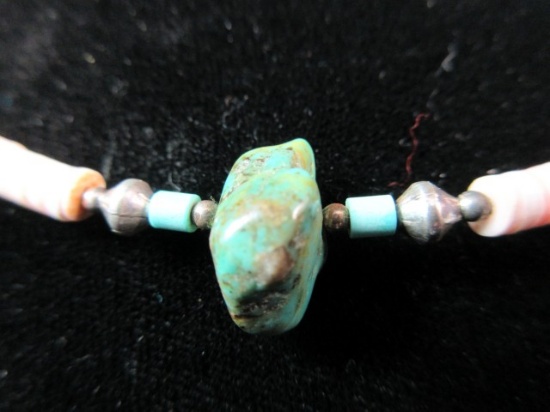 Turquoise Nugget Style Bead Accent Necklace