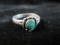 Turquoise Center Stone Sterling Silver Vintage Ring