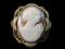 Antique Hand Carved Cameo Pin