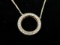 Genuine Pandora Circle Pendant Necklace Rose Tone Sterling