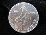 1984 1oz Silver Prospector Coin