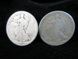 1917 Silver Half Dollars Lot of Two